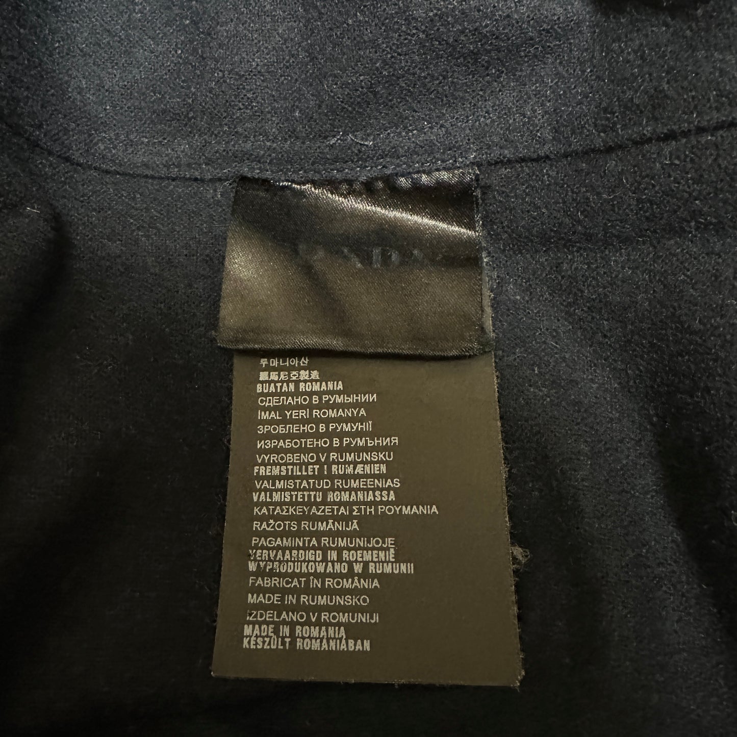 PRADA Navy Wool Military Shirt