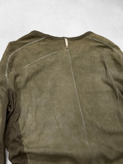 Isaac Sellam Experience Green Switching Zip Cardigan Size XS