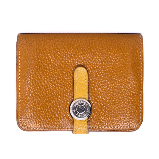 HERMES Dogon Compact Coin Wallet Brown Size ONE SIZE