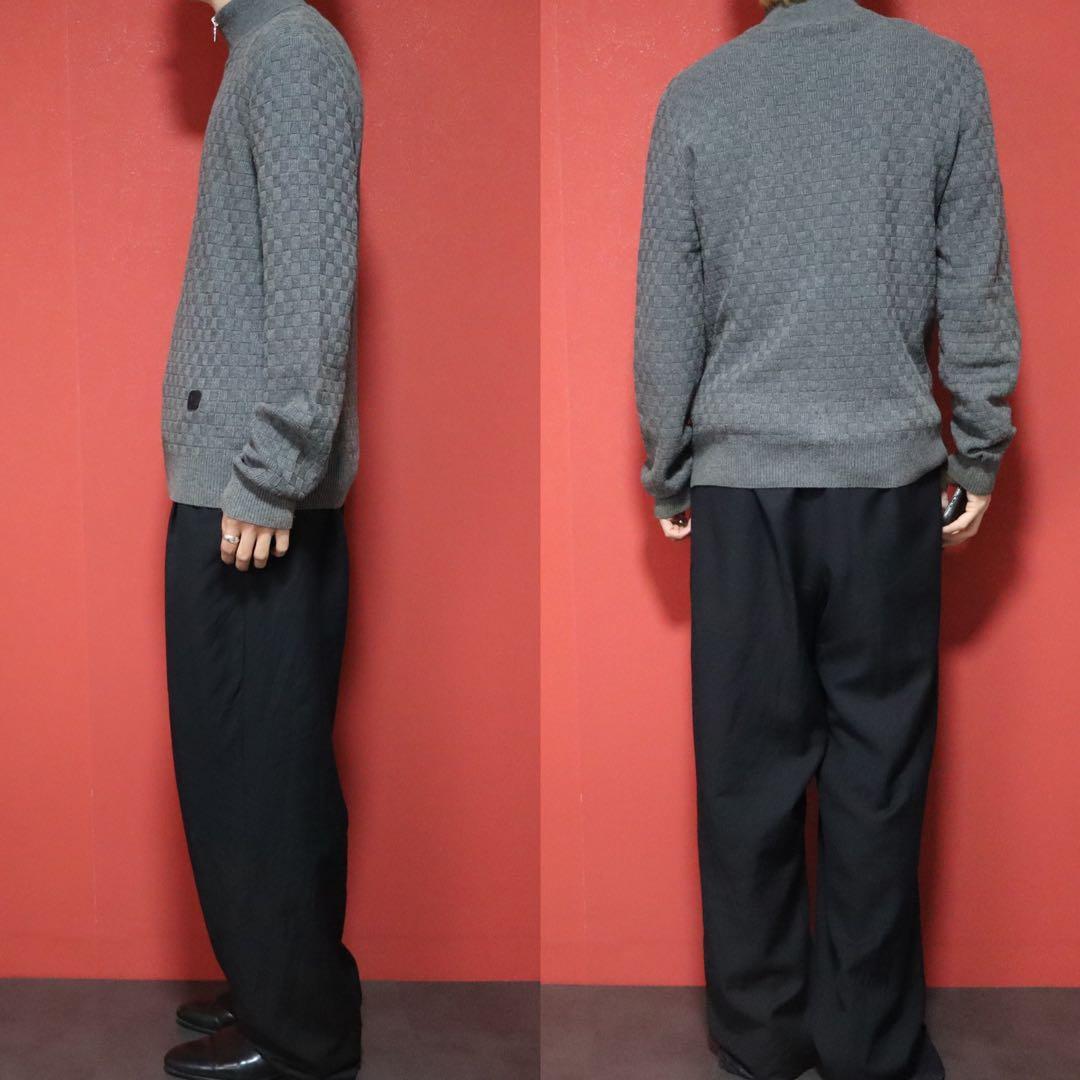 Louis Vuitton Gray Damier Leather Patch Drivers Knit Size M
