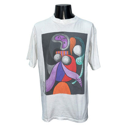 PABLO PICASSO 80s Flowers & Women Art T-Shirt Size L