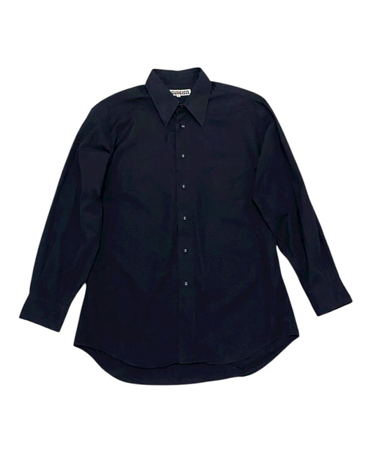 Gaultier Homme Objet Black Dress Shirt Large Collar