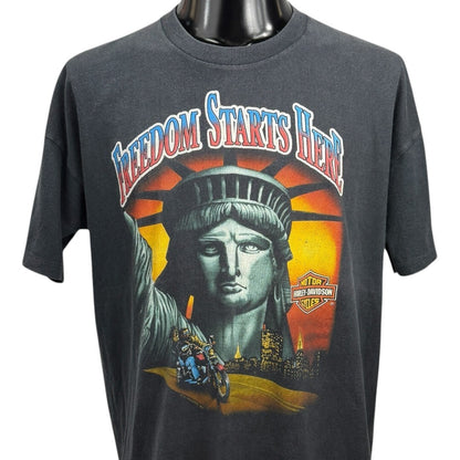 HARLEY- DAVIDSON 90s Vintage "Freedom Starts Here" T Size L