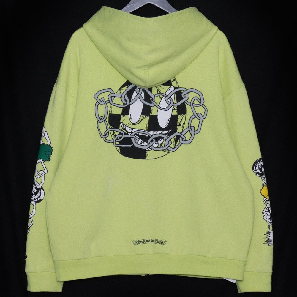 CHROME HEARTS Matty Boy PPO Chain Game Hoodie Green Size XL