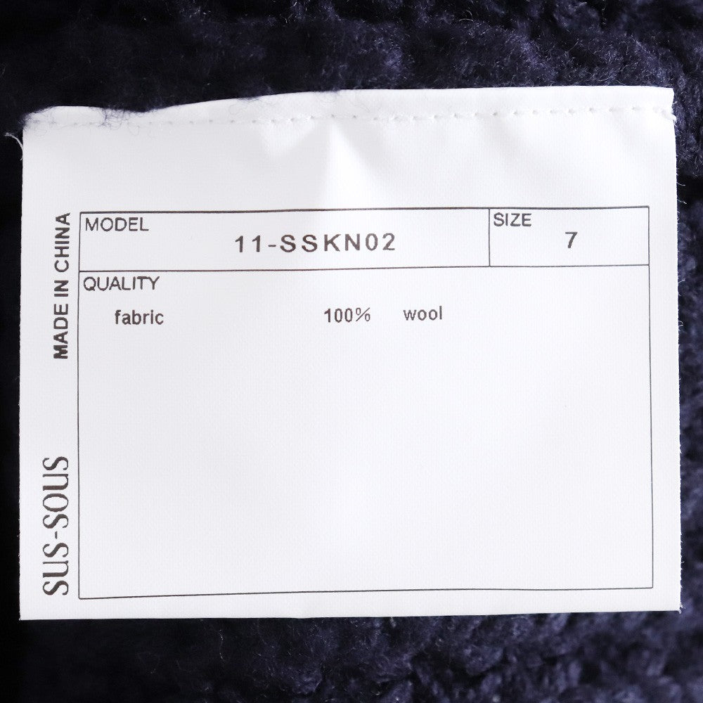 SUS-SOUS Popcorn Merino Wool Knit Pullover Sweater Size 7