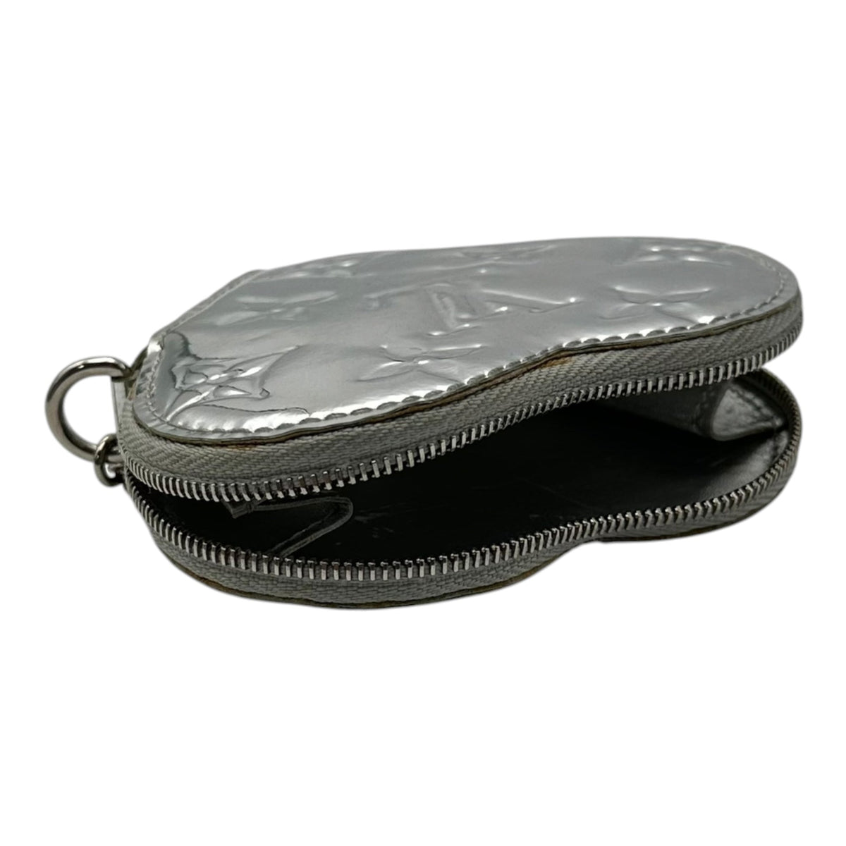 LOUIS VUITTON Monogram Miroir Porte Monnaie Pouch Silver