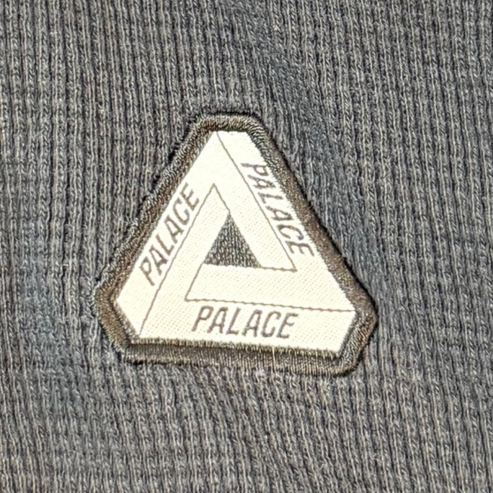 PALACE 24SS Waffle Long Sleeve Shirt Navy Size L