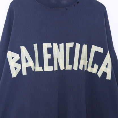 BALENCIAGA 23AW Tape Type Long Sleeve T-Shirt Navy Size L
