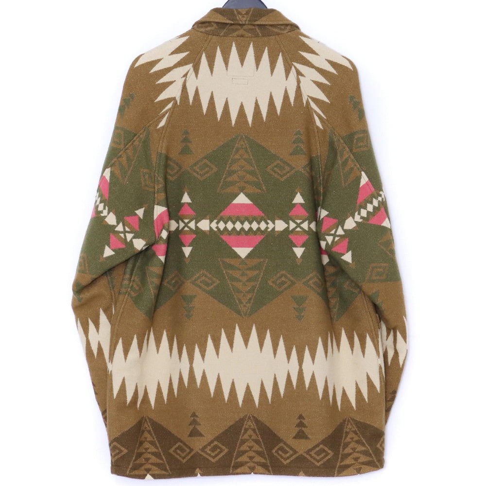 VISVIM HOPILAND COAT NATIVE BLANKET Brown Size 2