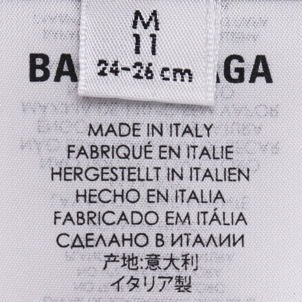 BALENCIAGA Logo Cotton Socks White Size M