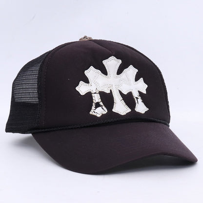 CHROME HEARTS OLD Triple Cross Patch Cap Black Size ONE SIZE