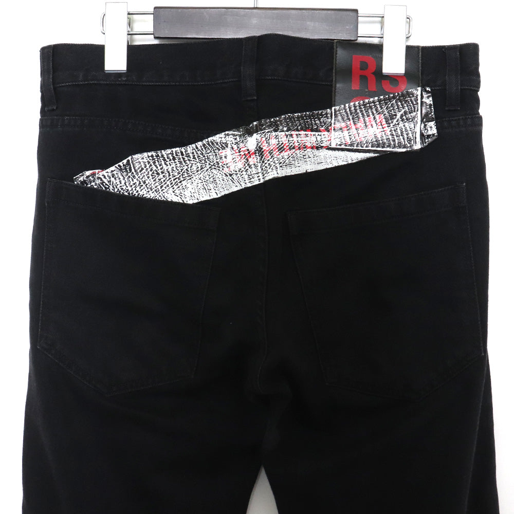 RAF SIMONS 17SS Black Regular Fit Patch Jeans Size 28