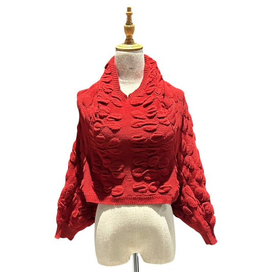 COMME des GARCONS 96AW Floral Dolman Knit Sweater Size FREE