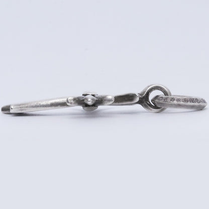 CHROME HEARTS Tiny CH Cross Necklace Charm Silver Size F