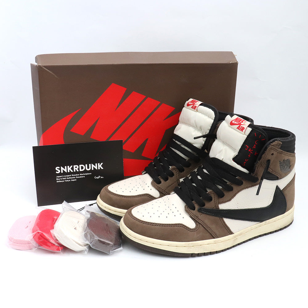 Travis Scott Air Jordan 1 Retro Mocha Sneakers Size 26cm