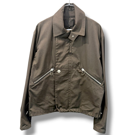 OMAR AFRIDI 25SS Collage Drawcord Jacket Gray Size 48
