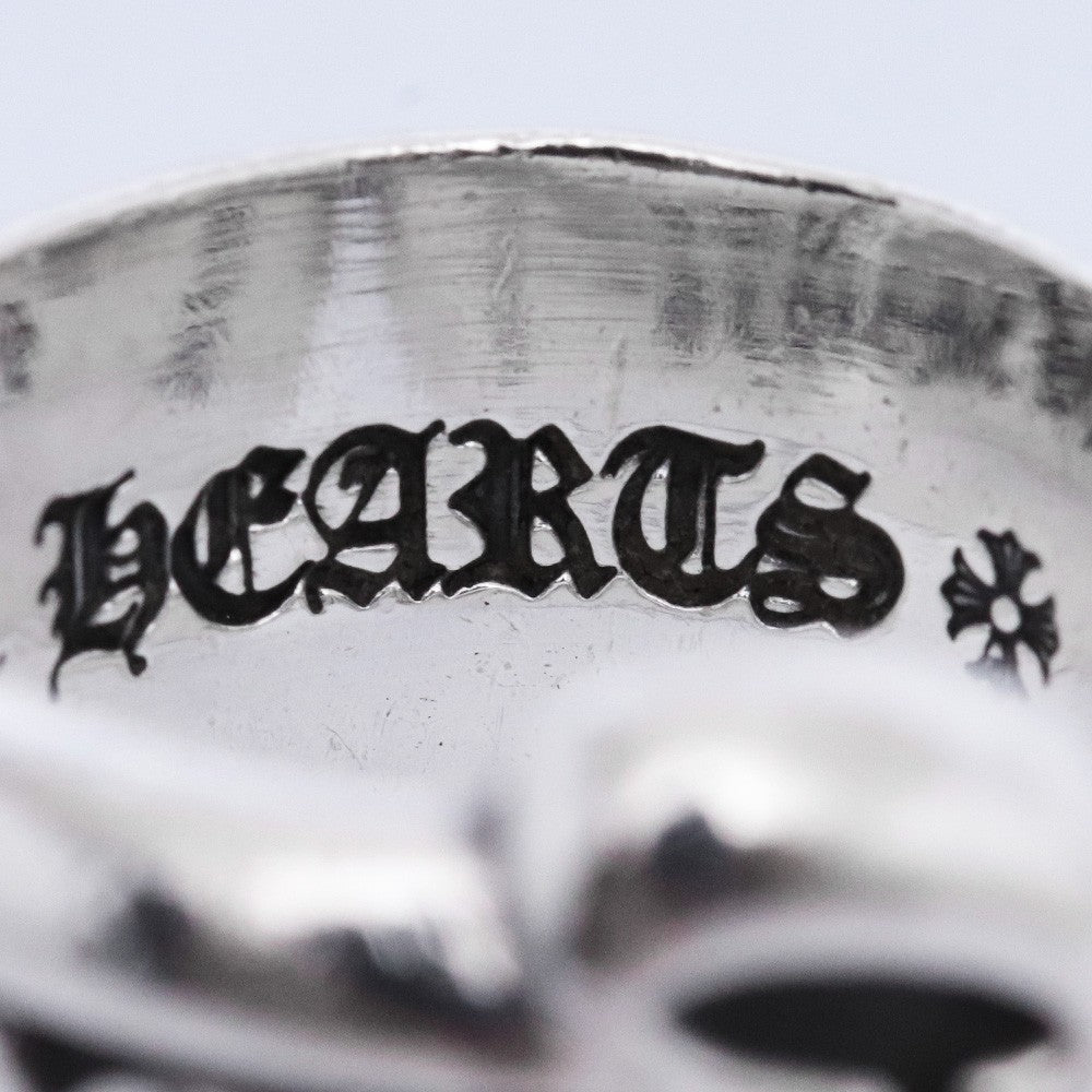 Chrome Hearts Small Scroll Label Ring Silver Size JP 4.5