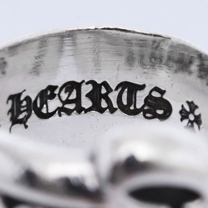 Chrome Hearts Small Scroll Label Ring Silver Size JP 4.5