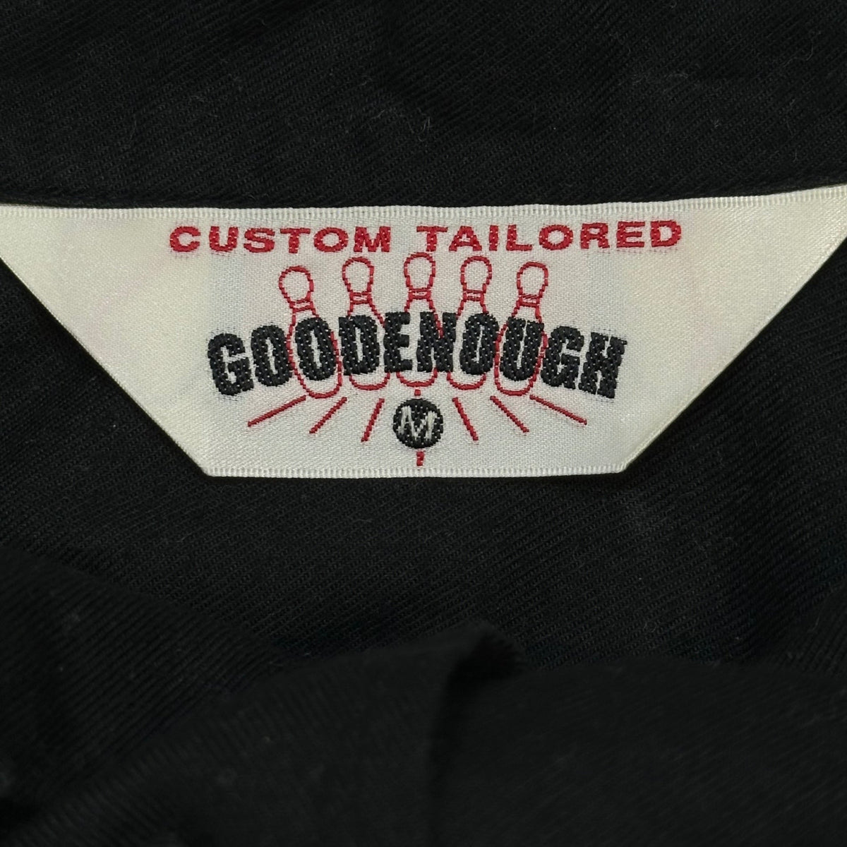 GOODENOUGH 00s Back Logo Bowling Shirt Black Size M