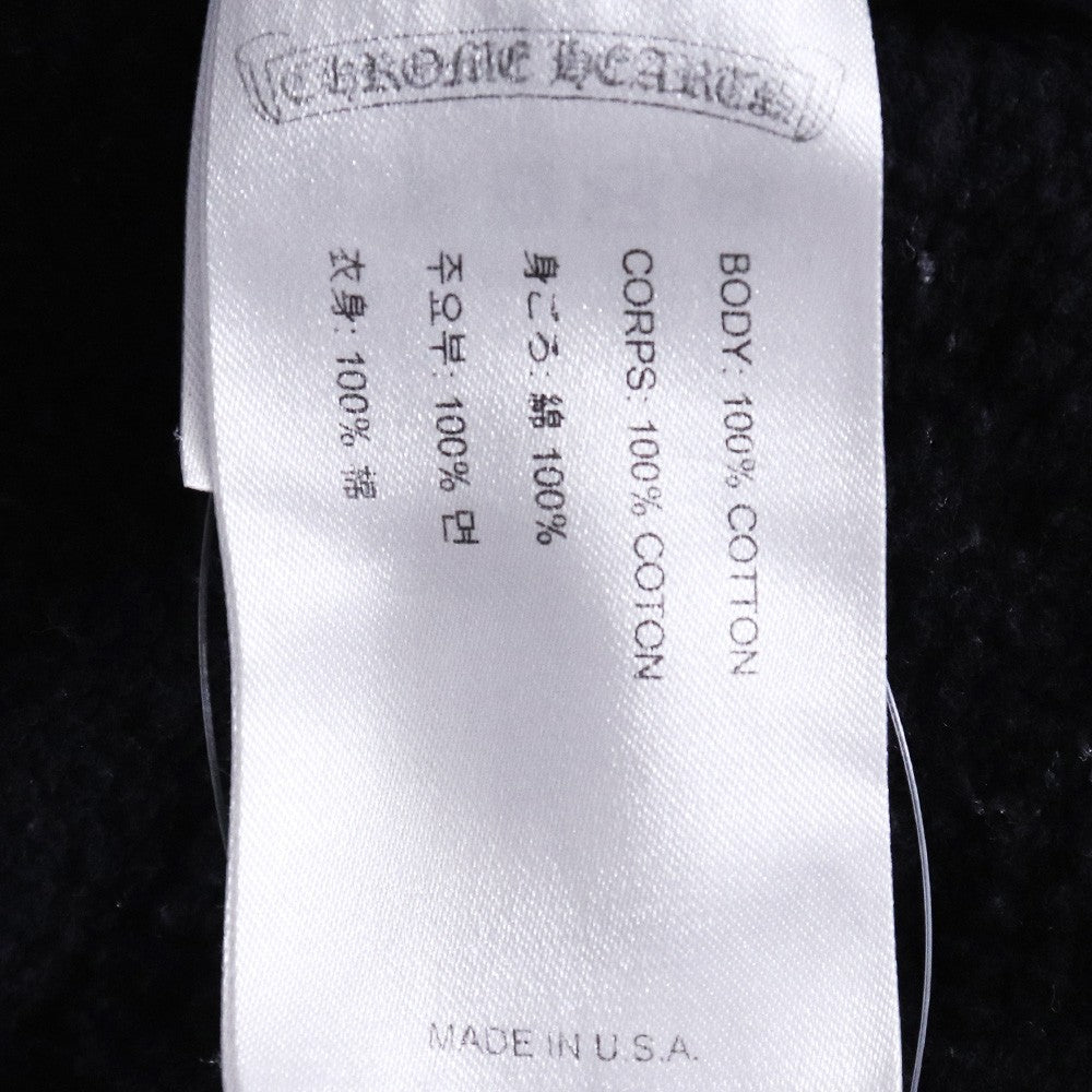 Chrome Hearts Vertical Logo Sleeve Print Hoodie Black Size L
