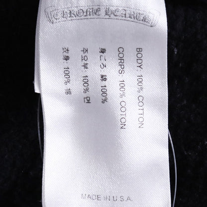 Chrome Hearts Vertical Logo Sleeve Print Hoodie Black Size L