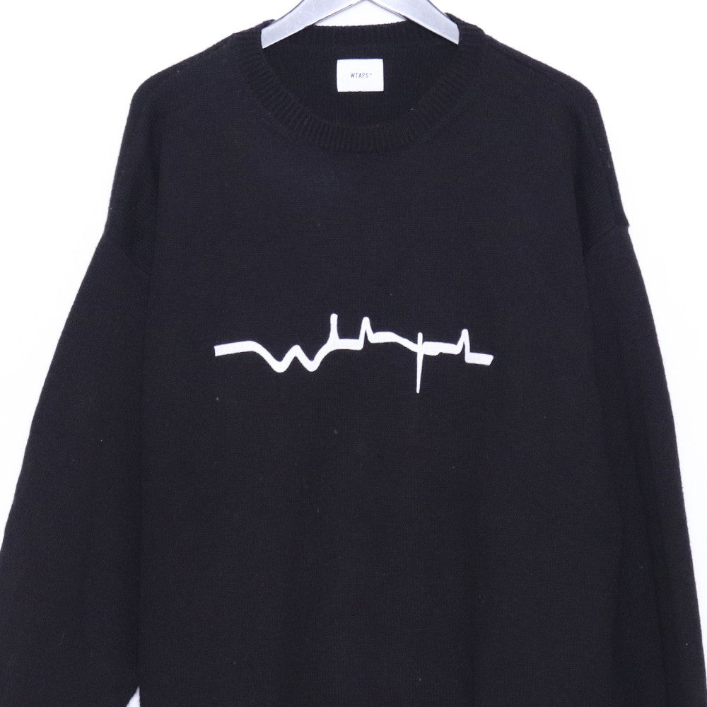 WTAPS 21AW Vibes Acrylic Sweater Black Size 03