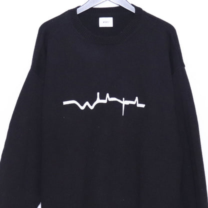 WTAPS 21AW Vibes Acrylic Sweater Black Size 03