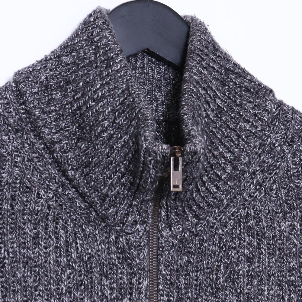 MAISON MARGIELA 17AW Drivers Zip-Up Knit Gray Size S