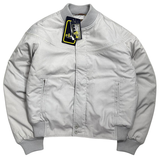 Derby Of San Francisco Paisley Padded Light Gray Jacket Size S