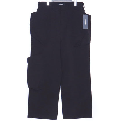 ALMOSTBLACK 24SS Black Wide Woven Big Pocket Pants Size 1