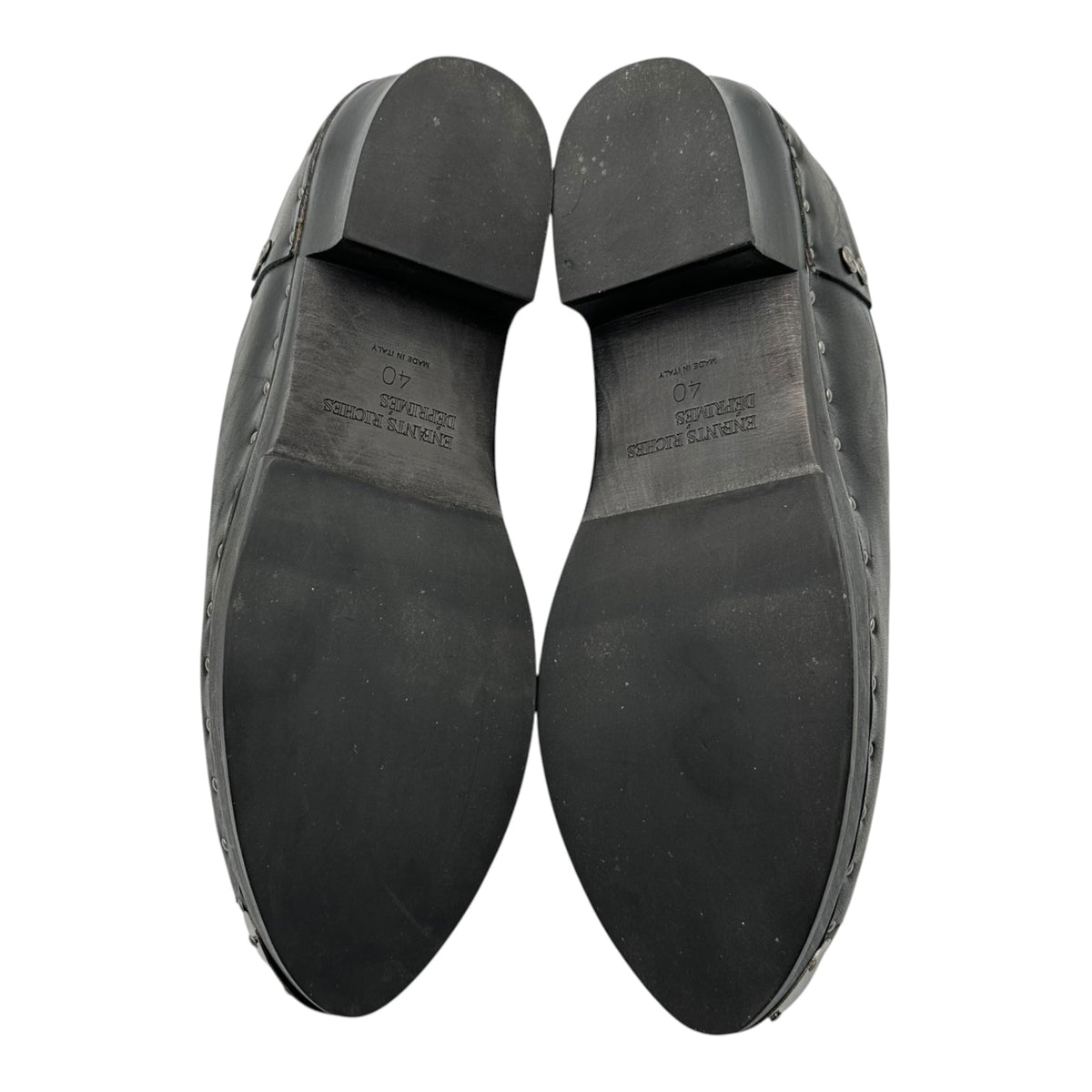 ENFANTS RICHES DEPRIMES Studded Clogs Black Loafers Size EU 40