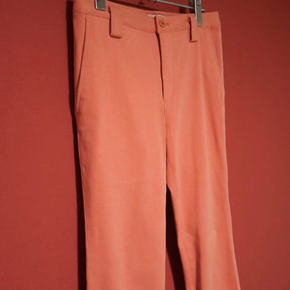 Issey Miyake Pink Straight Cotton Stretch Chinos Size 2