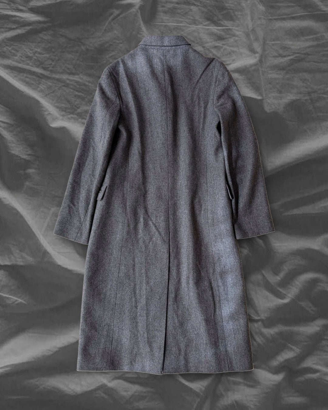 JIL SANDER 00s Wool Cashmere Fly-Front Coat Gray Size 36