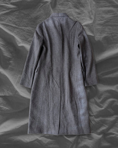 JIL SANDER 00s Wool Cashmere Fly-Front Coat Gray Size 36