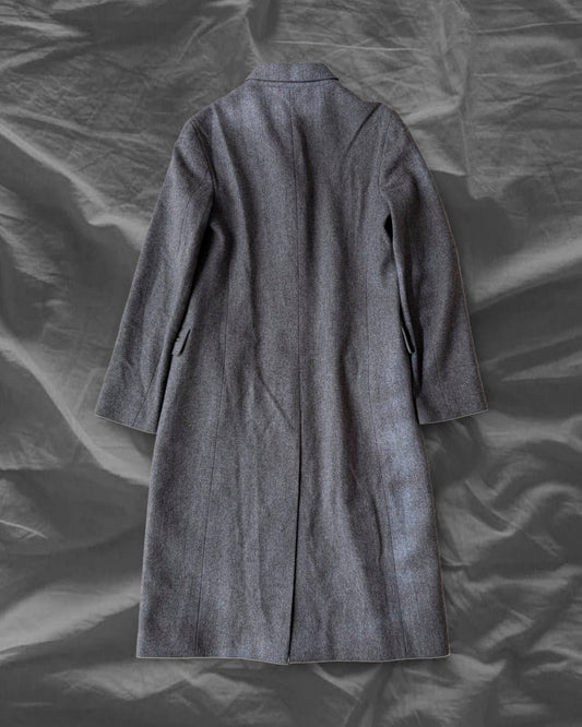 JIL SANDER 00s Wool Cashmere Fly-Front Coat Gray Size 36