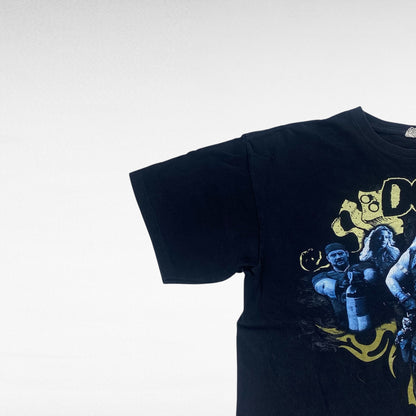 Anvil 00s Print T-Shirt Black Size XL