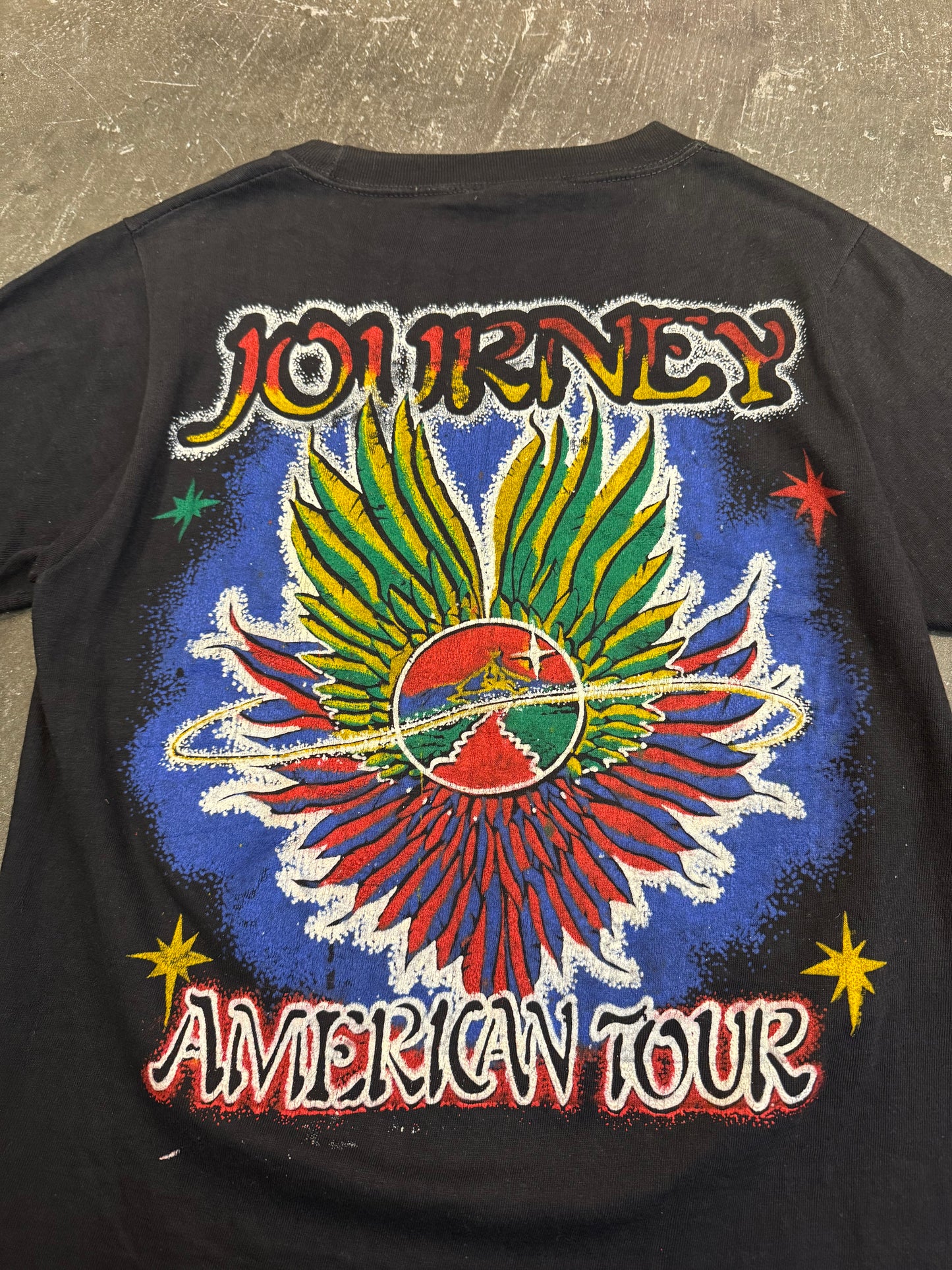Vintage 80s Journey Tee Black Size XS