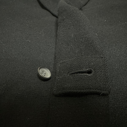 THE RERACS Black Wool Single Breasted Chester Coat