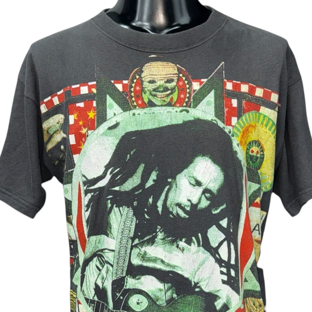 BOB MARLEY 90s Vintage "RASTA REVOLUTION" T-Shirt Size L