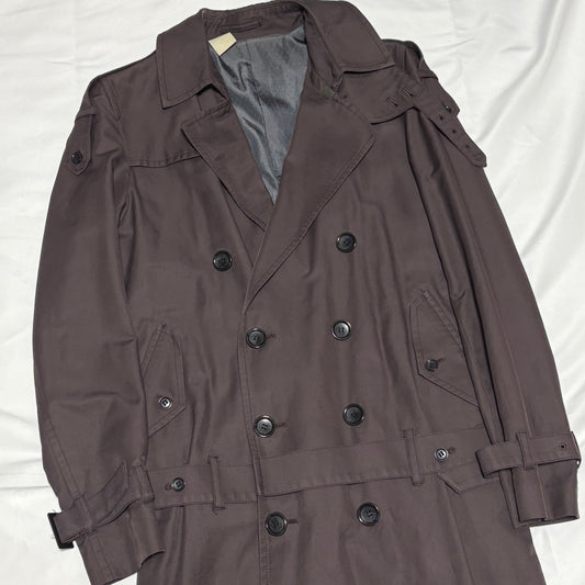 N.HOLLYWOOD Bordeaux Belted Trench Coat Size S