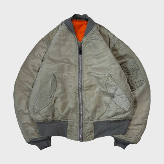 ALPHA 90s USA Reversible MA-1 Flight Jacket Size M