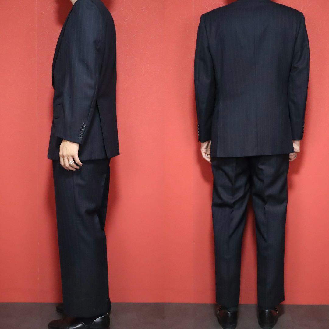 Burberrys 90s Shadow Stripe Wool Suit Jacket