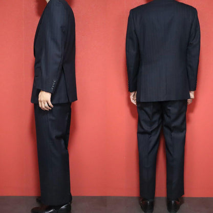 Burberrys 90s Shadow Stripe Wool Suit Jacket