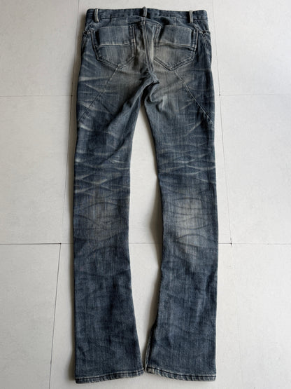 Johnny Wolf Faded Zip Flare Denim Size 2