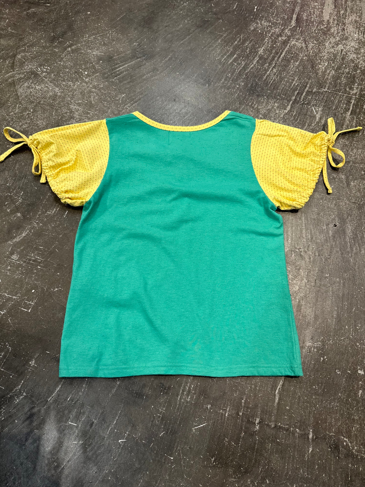 Motka puff henley tee x YOUTH BATH x Motka Green Puff Henley T-Shirt Size S