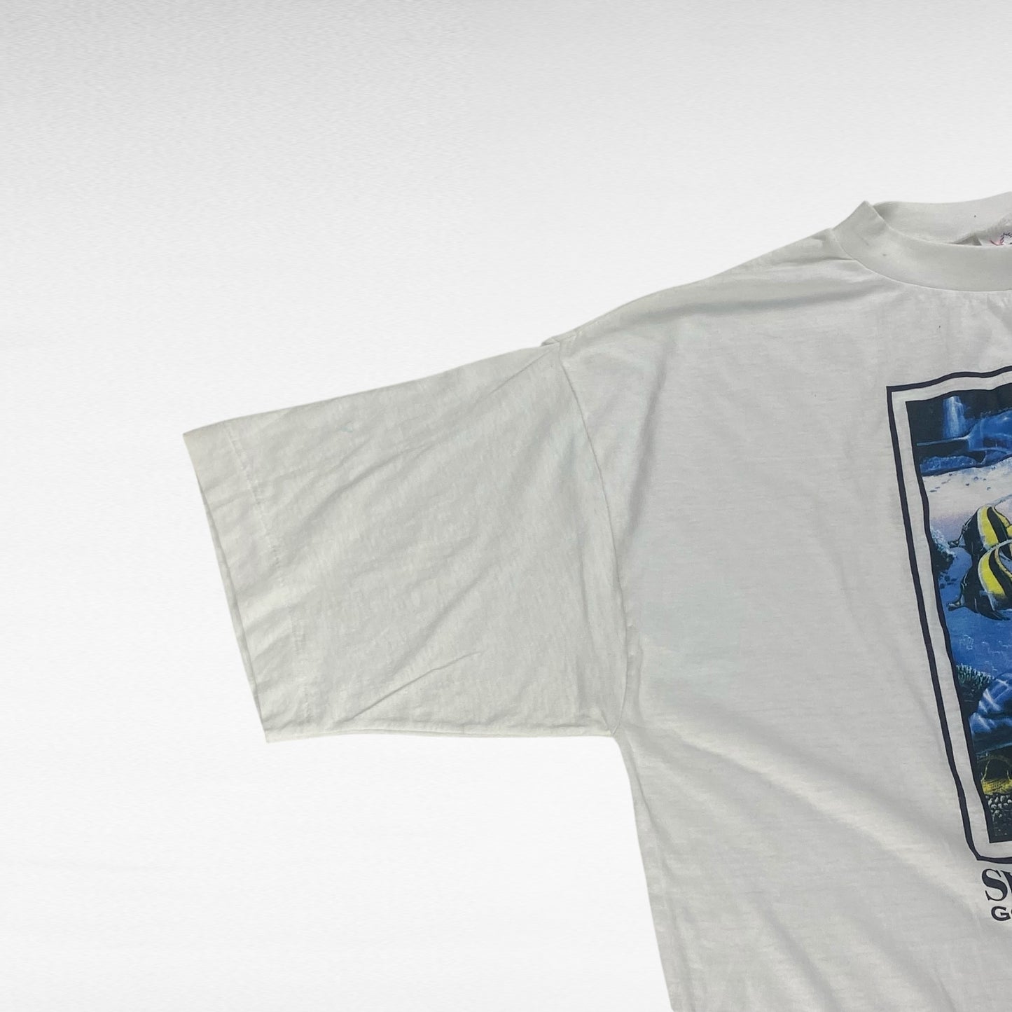 GONE TROPPO 90s Graphic T-Shirt White Size XL