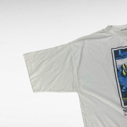 GONE TROPPO 90s Graphic T-Shirt White Size XL