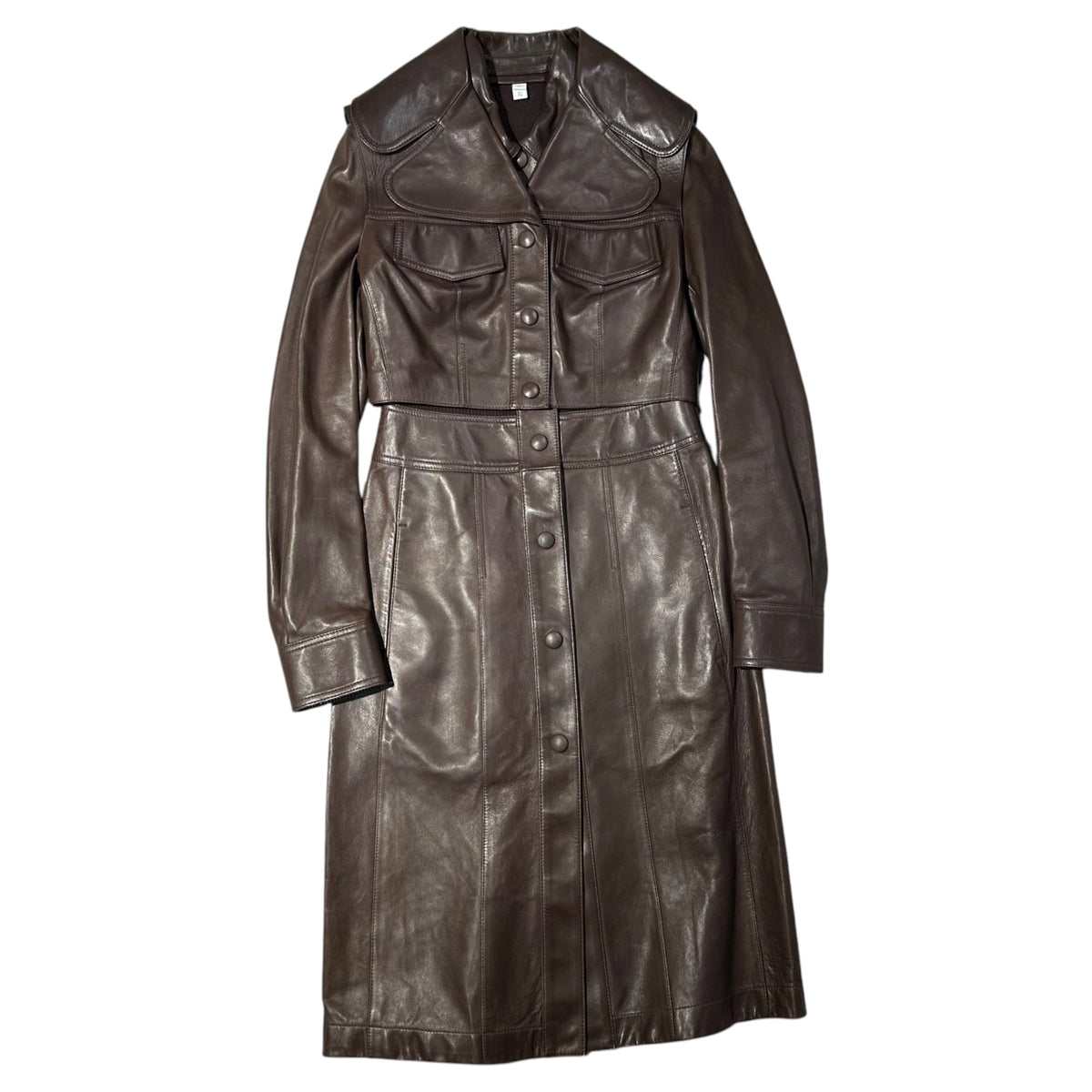 BURBERRY Lambskin Detachable Cropped Vest Coat Size 4