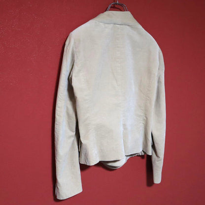 Issey Miyake Beige Cashmere Blend Collarless Jacket Size 2