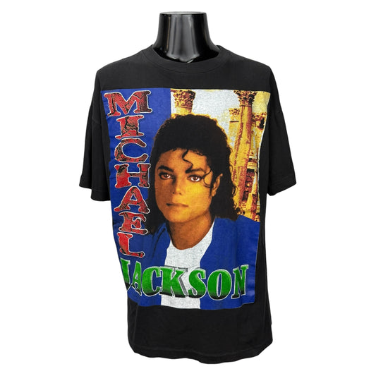 MICHAEL JACKSON 90s "King Of Pop" Rap T-Shirt Size XL